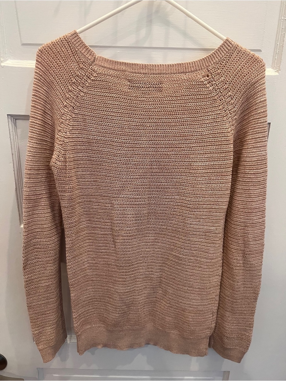 LOFT Lightweight Scoopneck Sweater in Dusty Pink - Picture 3 of 5